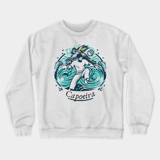 Capoeira Warrior Crewneck Sweatshirt by TaevasDesign